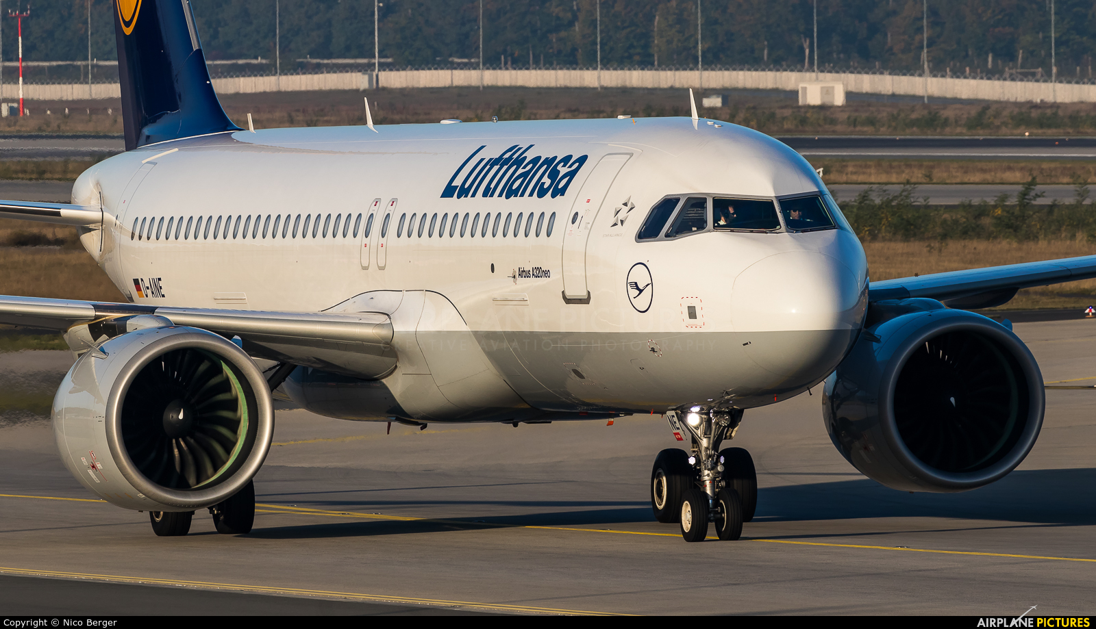 Lufthansa D-AINE aircraft at Frankfurt