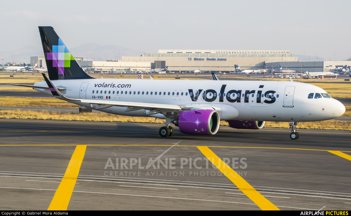 Volaris XA-VRD aircraft at Mexico City - Licenciado Benito Juarez Intl