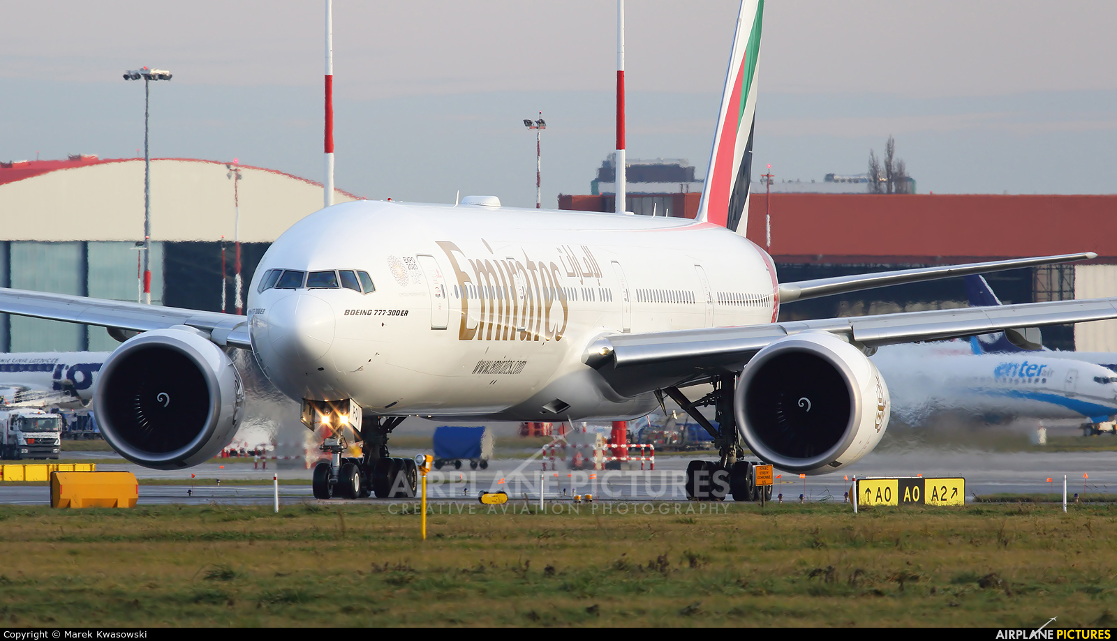 Emirates Airlines A6-EPQ aircraft at Warsaw - Frederic Chopin