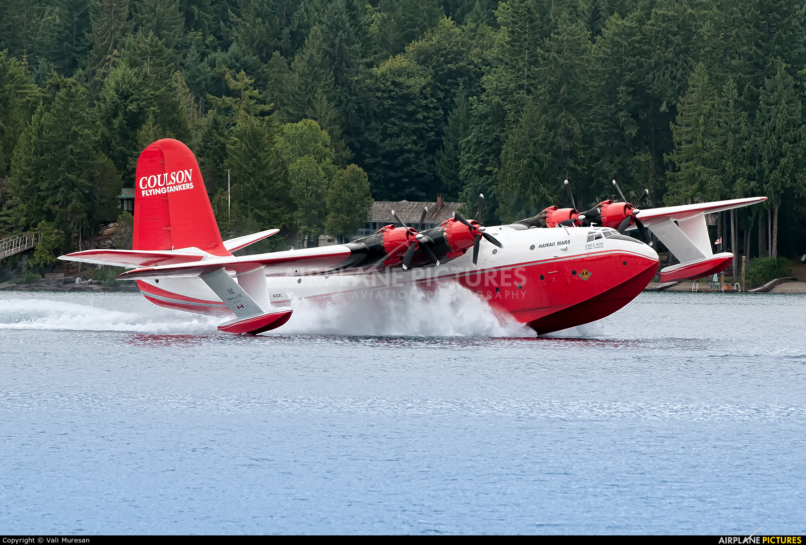 Coulson Flying Tankers C-FLYL aircraft at Port Alberni - Sproat Lake, BC