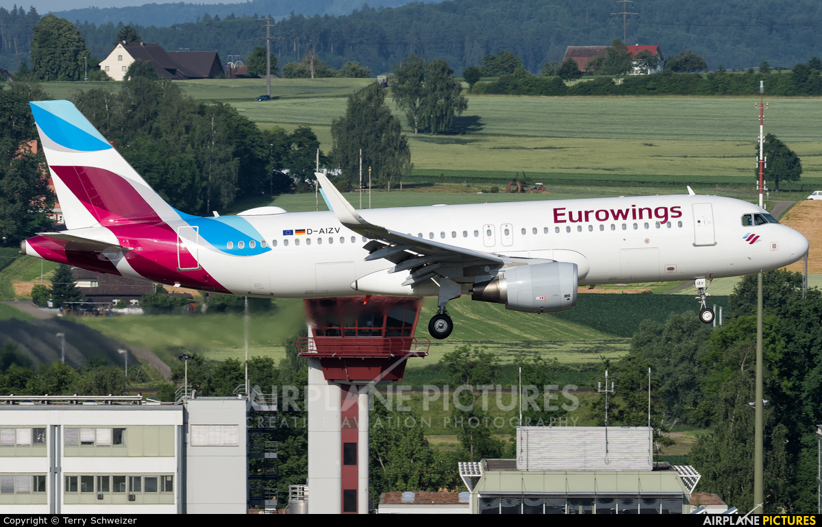 Eurowings D-AIZV aircraft at Zurich
