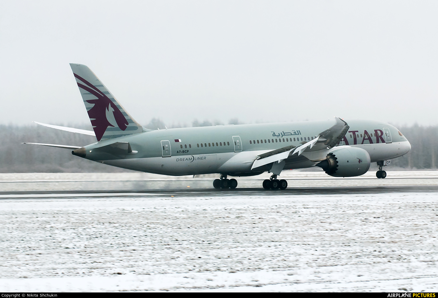 Qatar Airways A7-BCP aircraft at St. Petersburg - Pulkovo