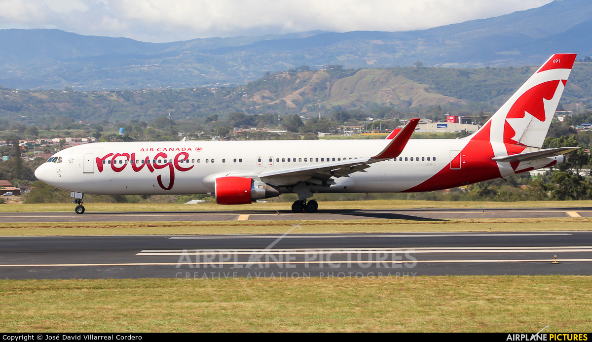 Air Canada Rouge C-GHPE aircraft at San Jose - Juan Santamaría Intl