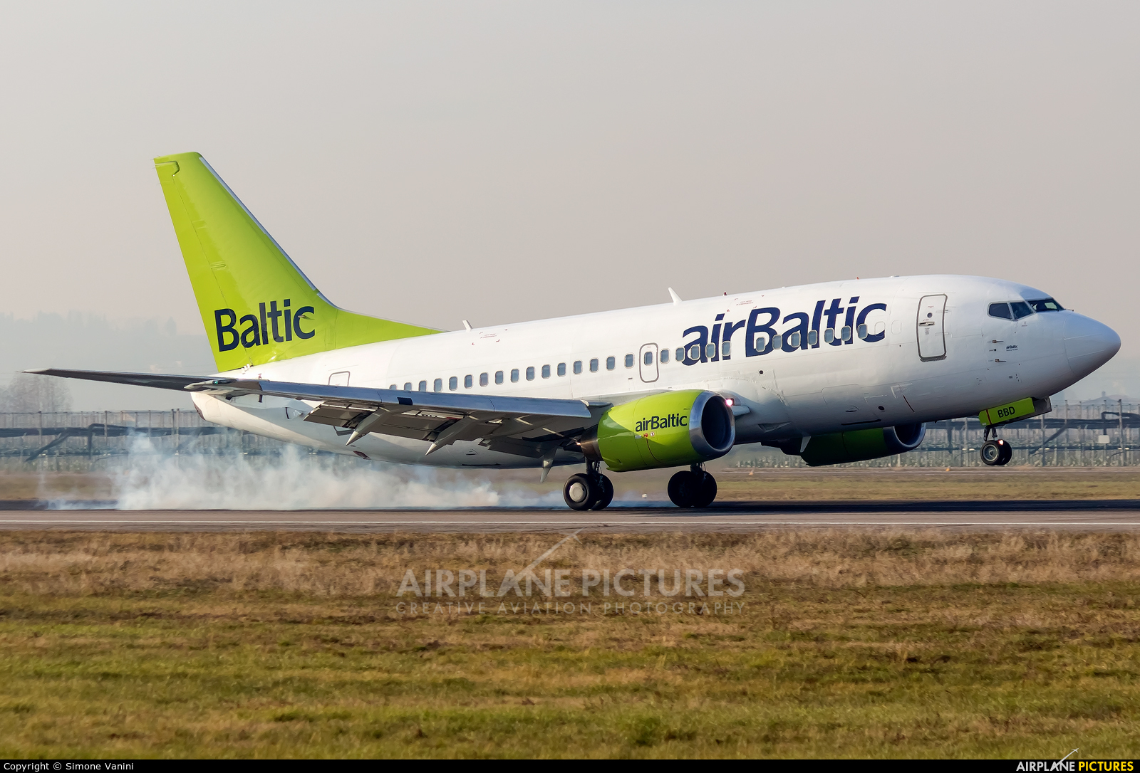 Air Baltic YL-BBD aircraft at Verona - Villafranca