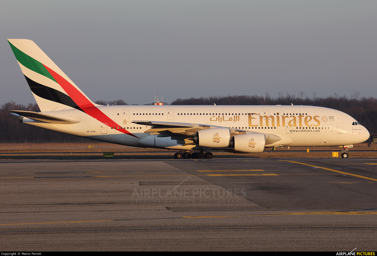 Emirates Airlines A6-EEH aircraft at Milan - Malpensa