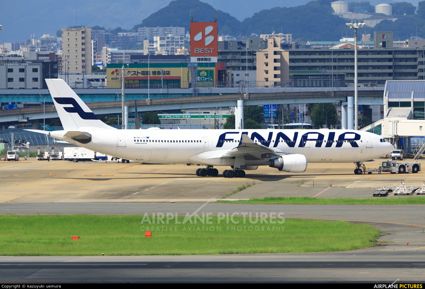 Finnair OH-LTU aircraft at Fukuoka