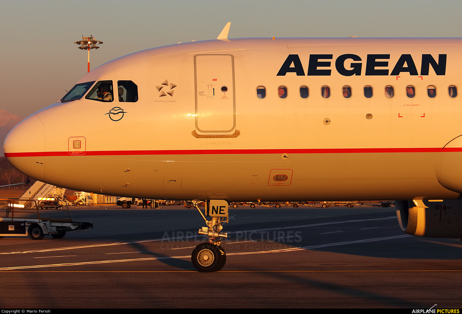 Aegean Airlines SX-DNE aircraft at Milan - Malpensa