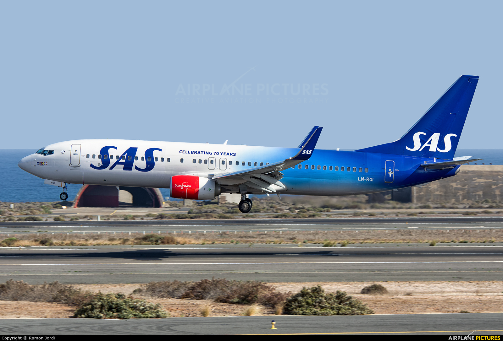 SAS - Scandinavian Airlines LN-RGI aircraft at Las Palmas de Gran Canaria