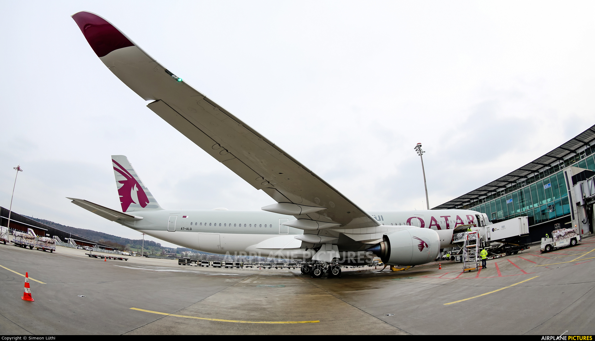 Qatar Airways A7-ALQ aircraft at Zurich