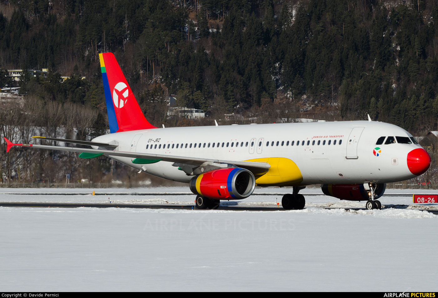 Danish Air Transport OY-JRZ aircraft at Innsbruck