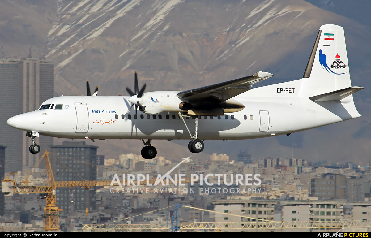 Naft Airlines EP-PET aircraft at Tehran - Mehrabad Intl