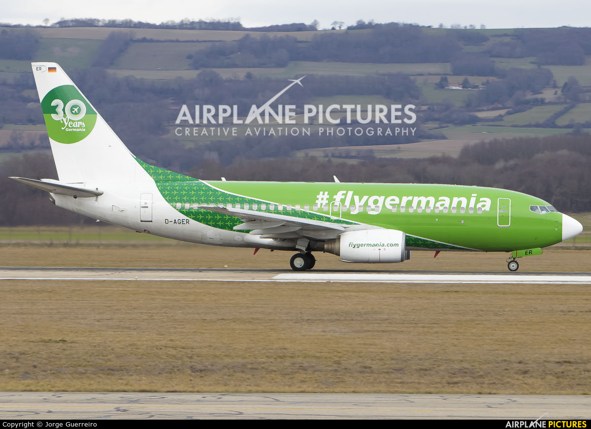 Germania D-AGER aircraft at Grenoble - Saint-Geoirs