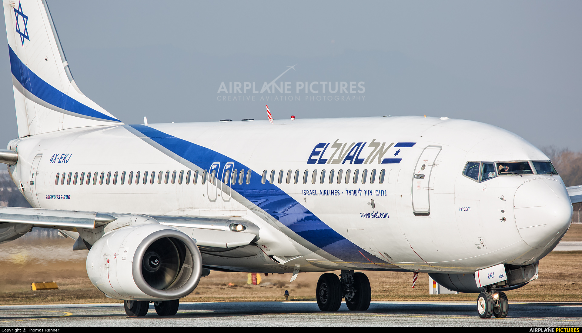 El Al Israel Airlines 4X-EKJ aircraft at Salzburg