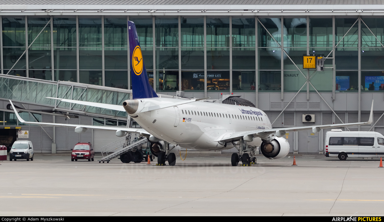 Lufthansa Regional - CityLine D-AEBC aircraft at Warsaw - Frederic Chopin