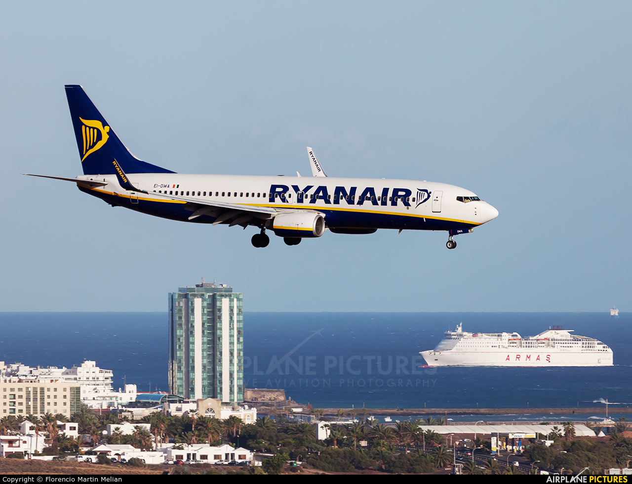 Ryanair EI-DWA aircraft at Lanzarote - Arrecife