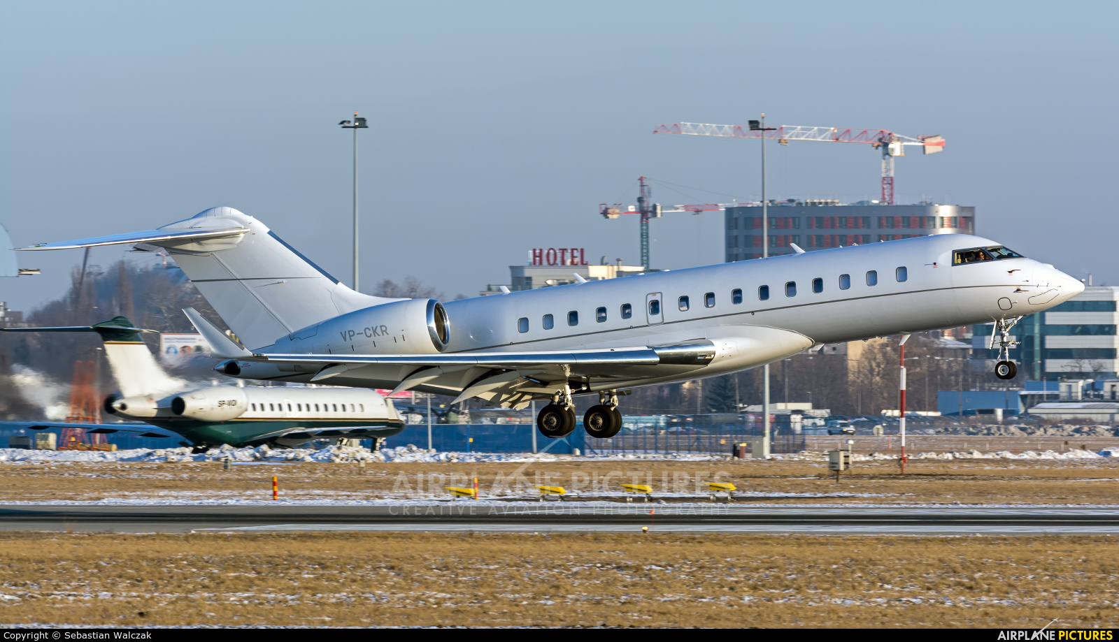 Private VP-CKR aircraft at Warsaw - Frederic Chopin