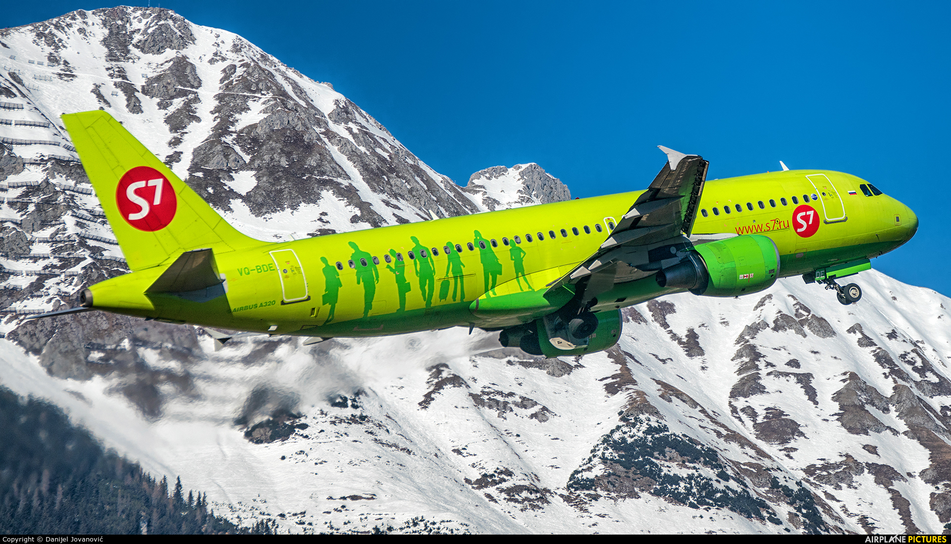 S7 Airlines VQ-BDE aircraft at Innsbruck