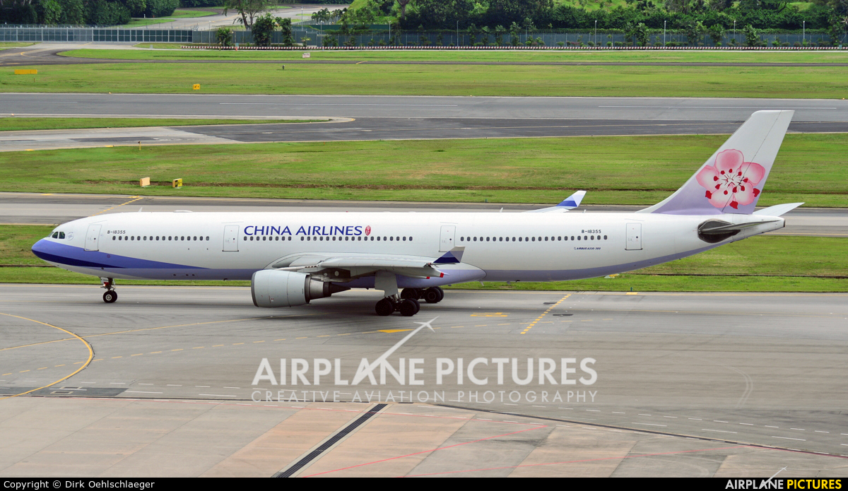 China Airlines B-18355 aircraft at Singapore - Changi