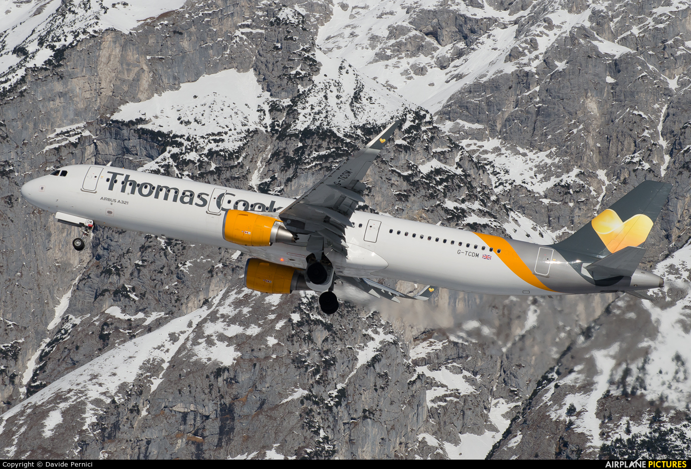 Thomas Cook G-TCDM aircraft at Innsbruck