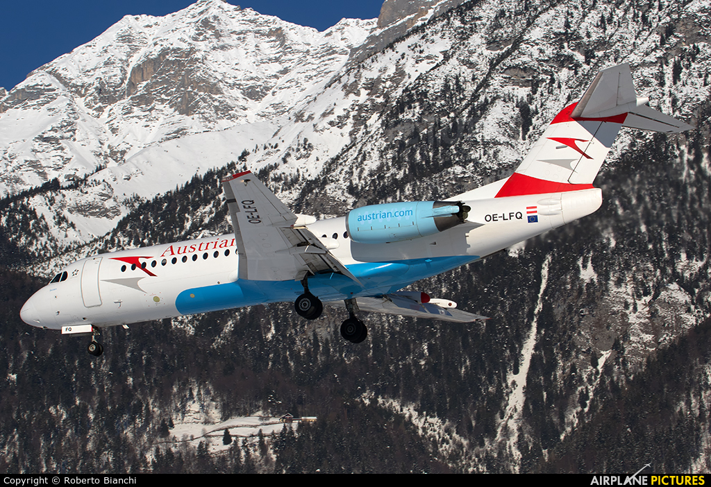 Austrian Airlines/Arrows/Tyrolean OE-LFQ aircraft at Innsbruck