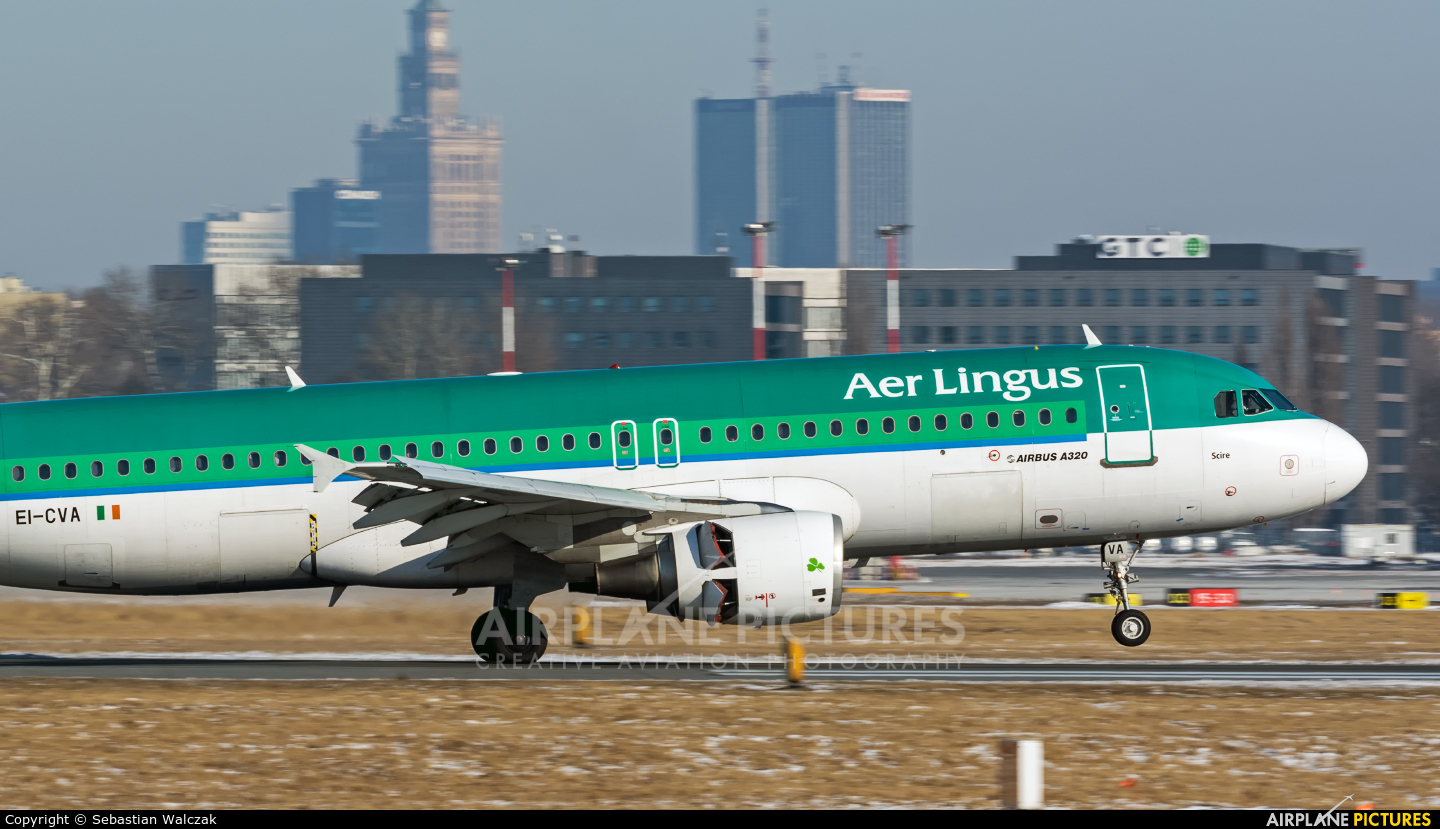 Aer Lingus EI-CVA aircraft at Warsaw - Frederic Chopin