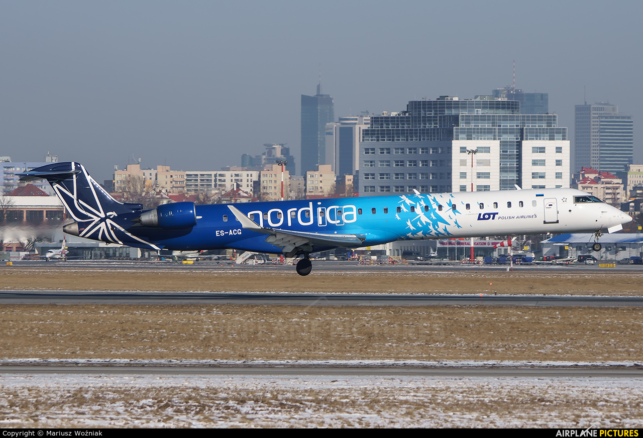 Nordica ES-ACG aircraft at Warsaw - Frederic Chopin