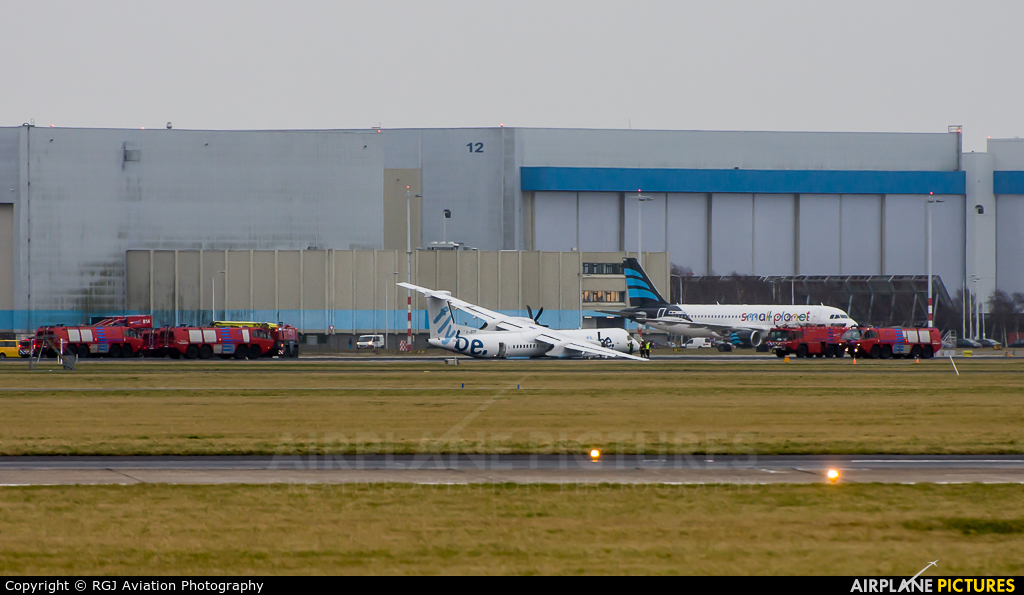 Flybe G-JECP aircraft at Amsterdam - Schiphol