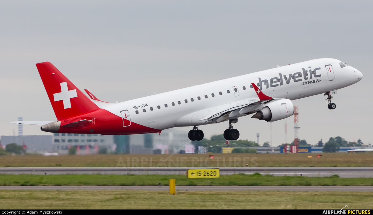 Helvetic Airways HB-JVM aircraft at Warsaw - Frederic Chopin