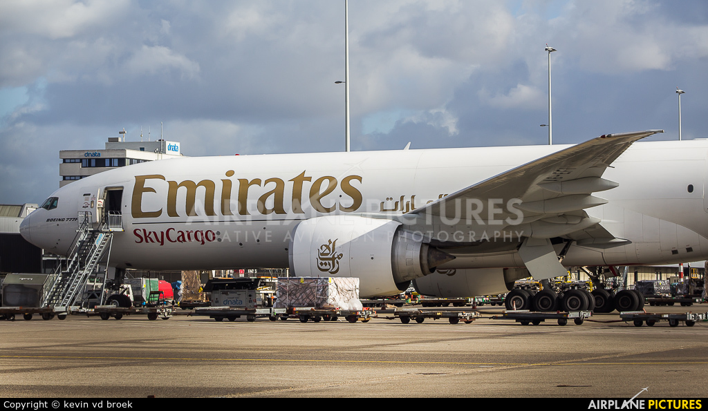 Emirates Sky Cargo A6-EFI aircraft at Amsterdam - Schiphol