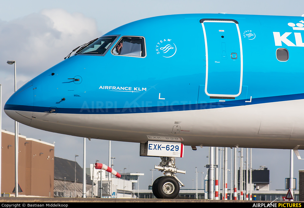 KLM Cityhopper PH-EXK aircraft at Amsterdam - Schiphol