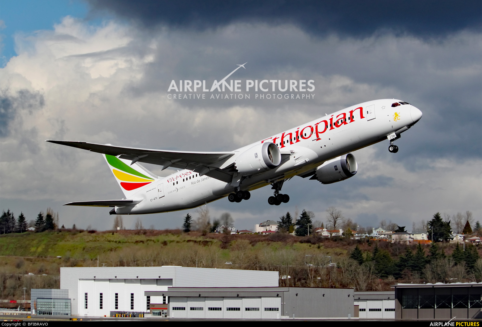 Ethiopian Airlines ET-ATH aircraft at Seattle - Boeing Field / King County Intl