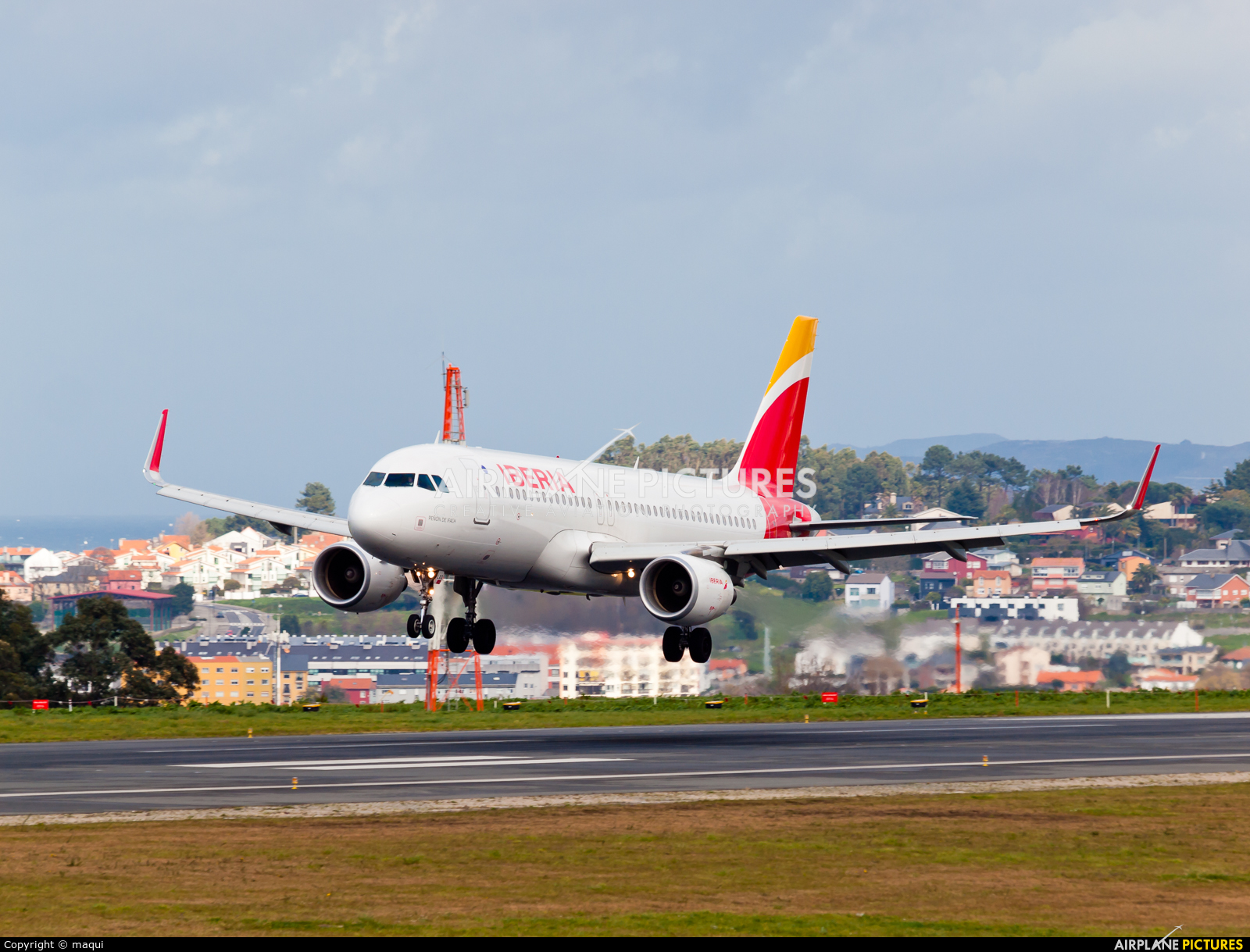 Iberia EC-LXQ aircraft at La Coruña