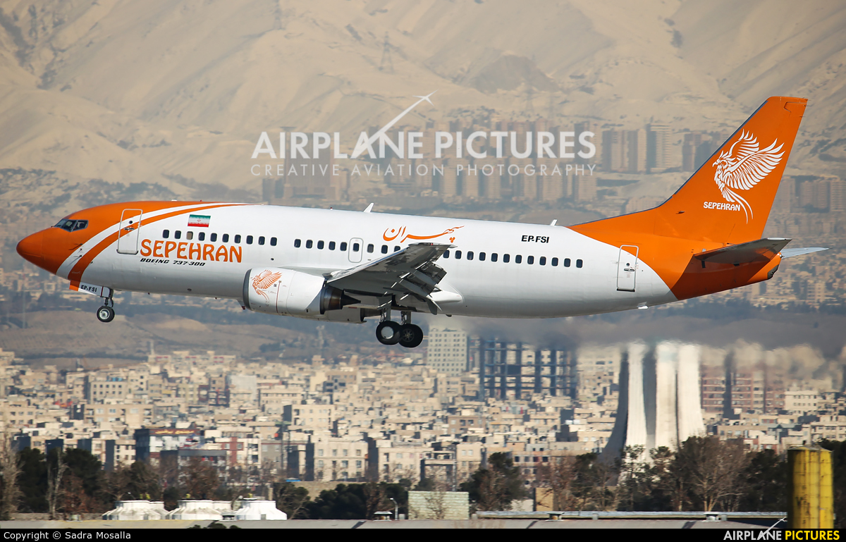 Sepehran Airlines EP-FSI aircraft at Tehran - Mehrabad Intl