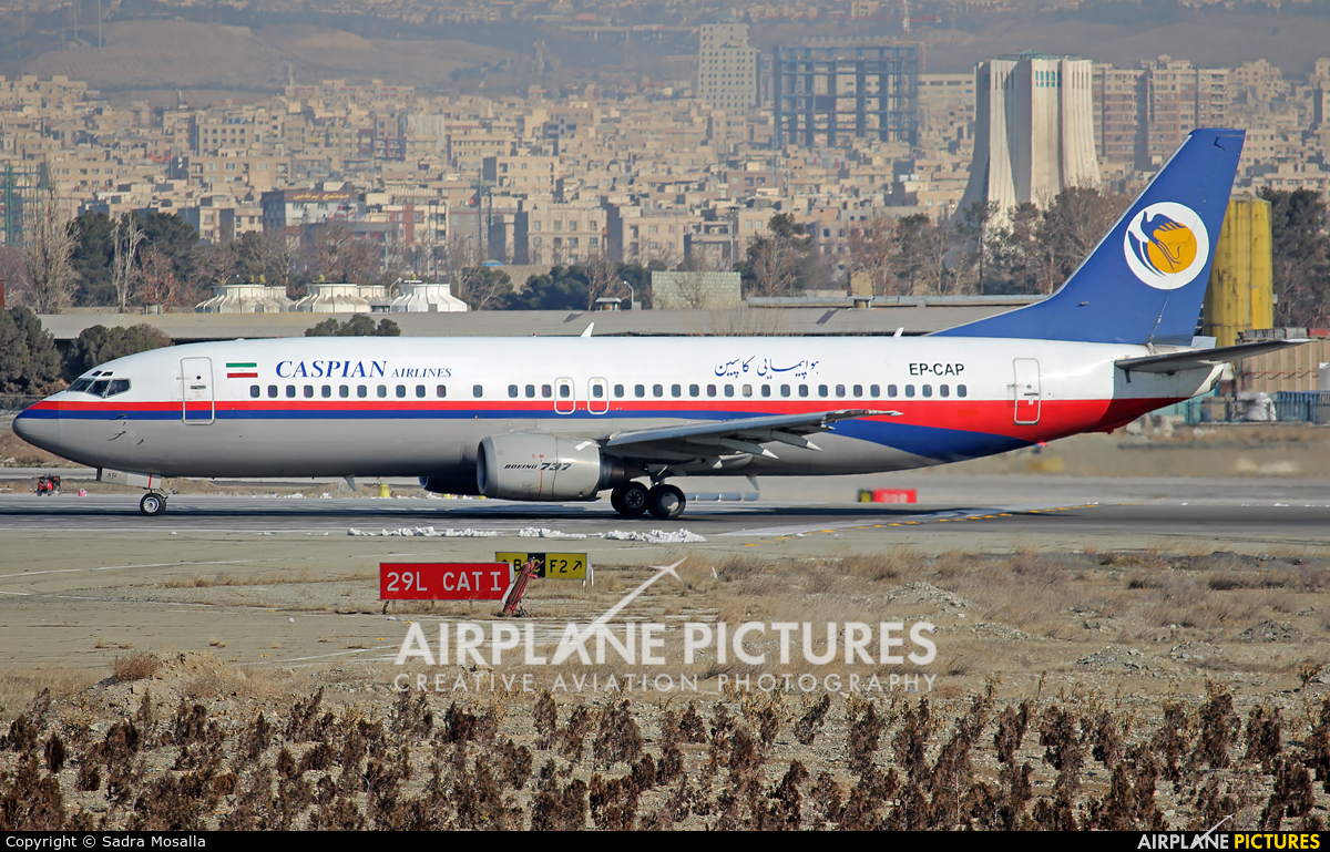 Caspian Airlines EP-CAP aircraft at Tehran - Mehrabad Intl