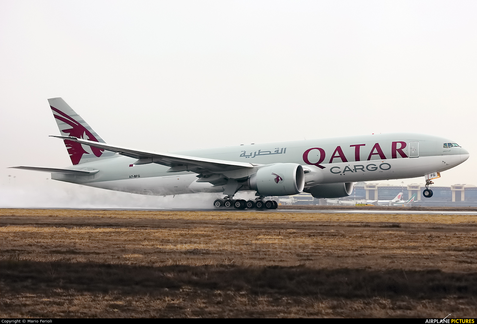 Qatar Airways Cargo A7-BFG aircraft at Milan - Malpensa