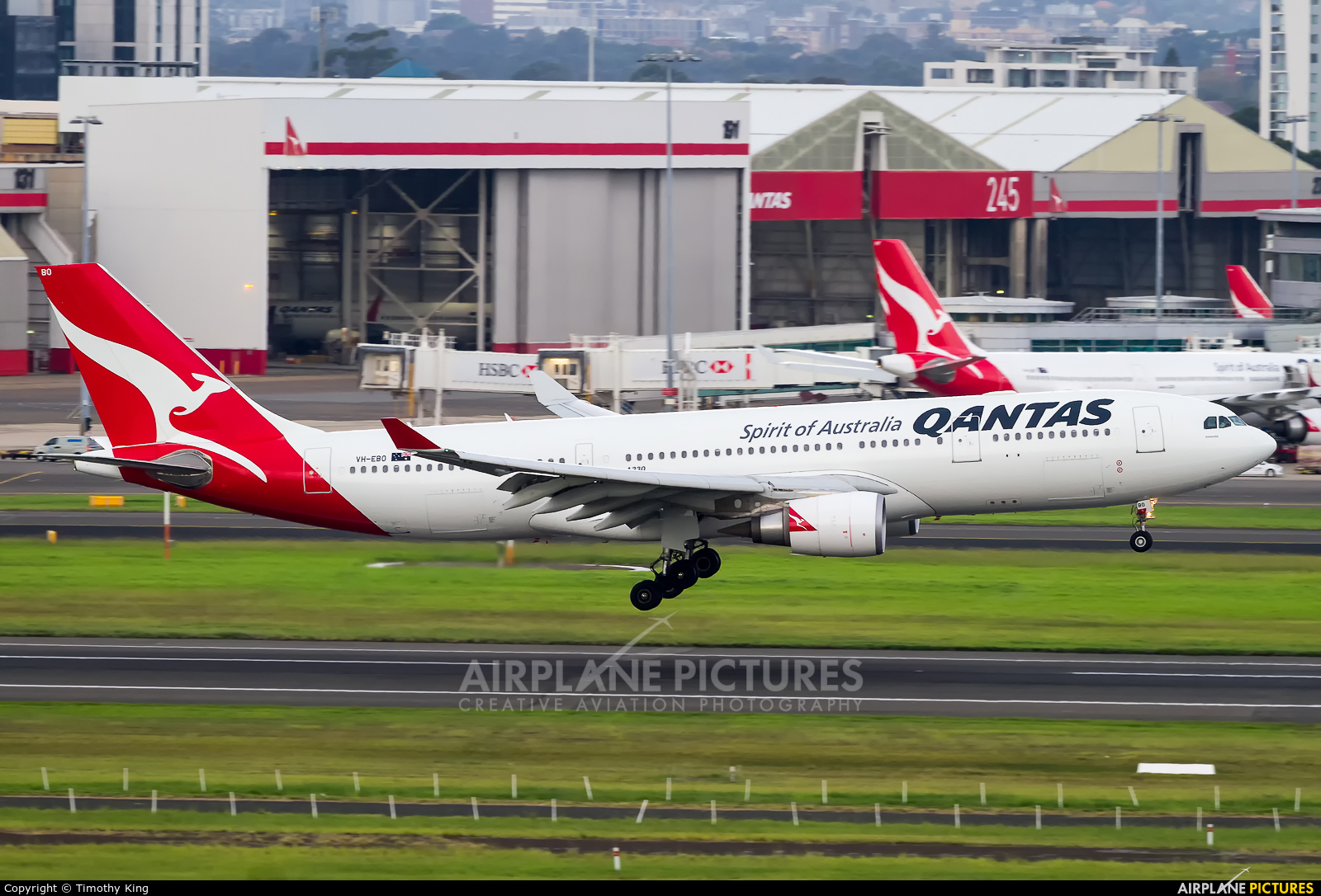 QANTAS VH-EBO aircraft at Sydney - Kingsford Smith Intl, NSW
