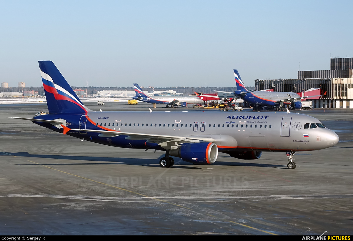 Aeroflot VP-BWF aircraft at Moscow - Sheremetyevo