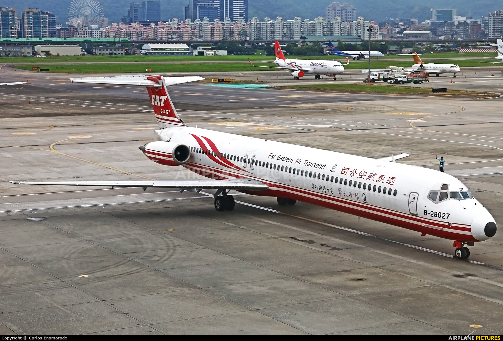 Far Eastern Air Transport B-28027 aircraft at Taipei Sung Shan/Songshan Airport