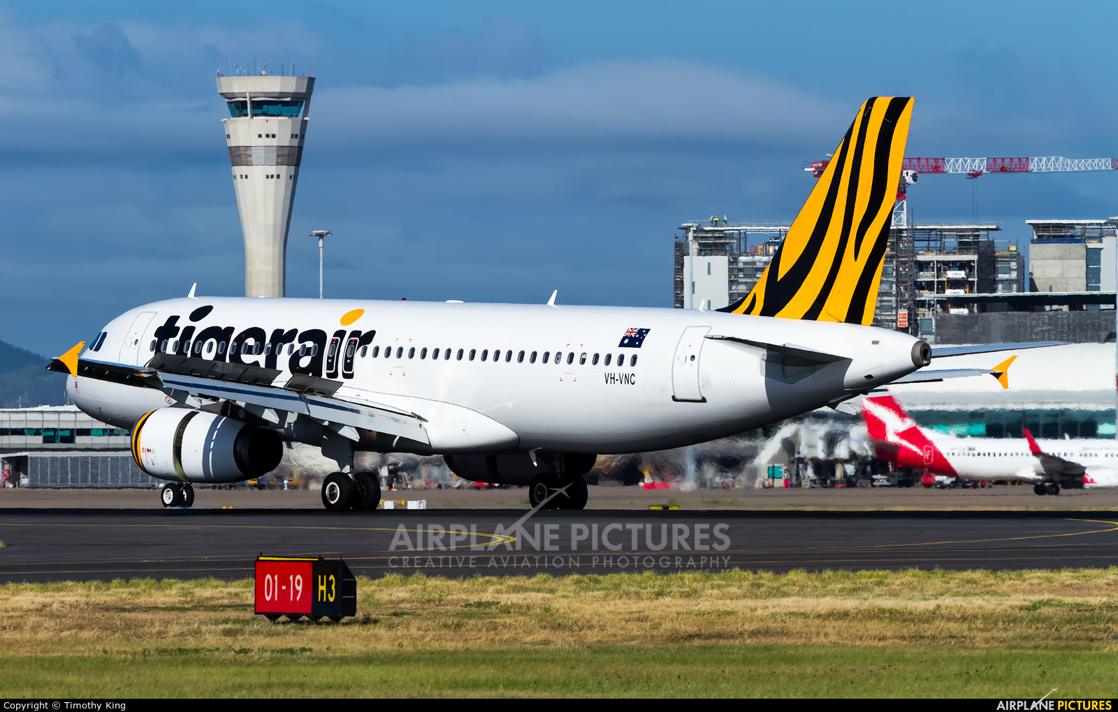 Tiger Airways VH-VNC aircraft at Brisbane, QLD