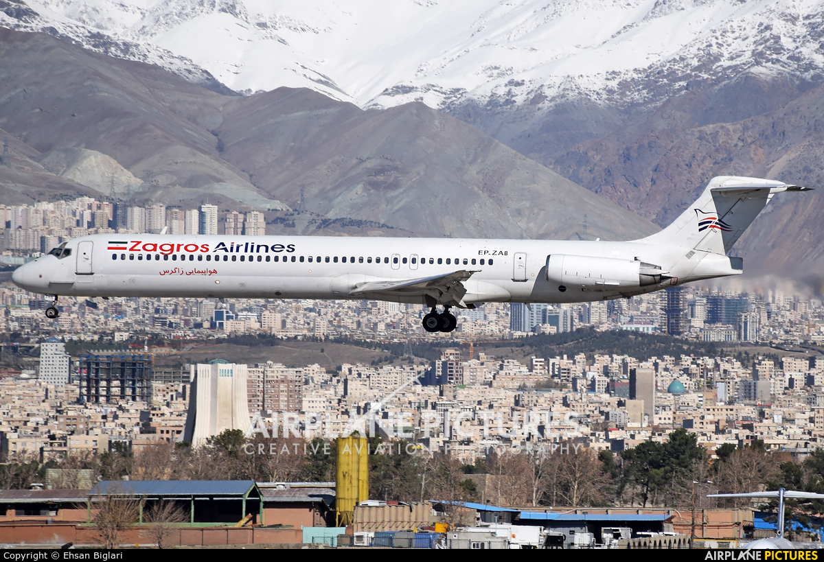 Zagros Air EP-ZAB aircraft at Tehran - Mehrabad Intl