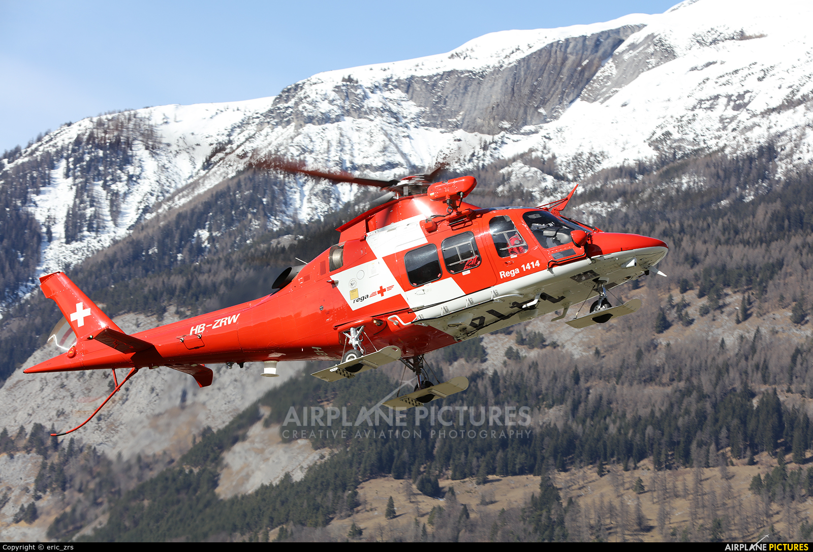 REGA Swiss Air Ambulance  HB-ZRW aircraft at Off Airport - Switzerland