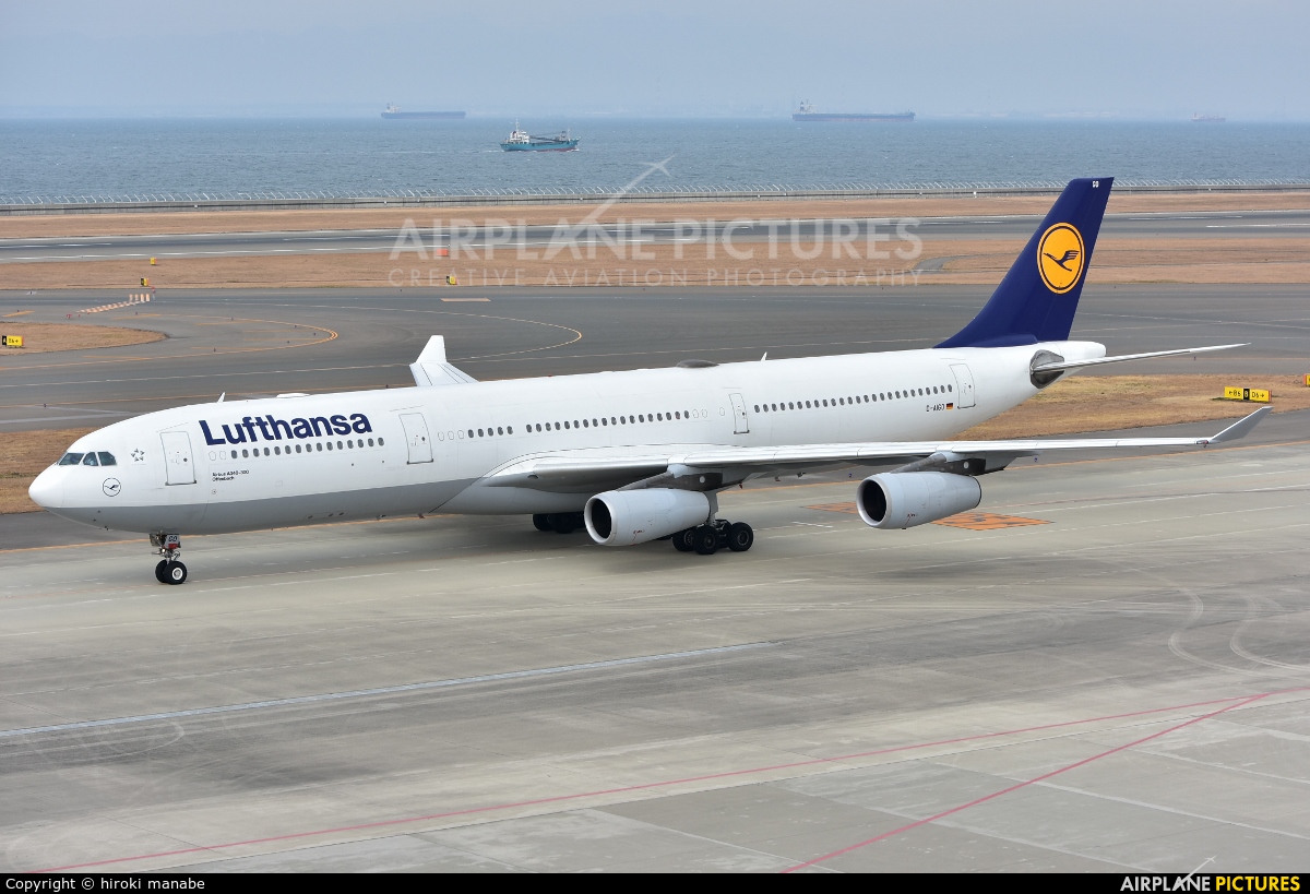 Lufthansa D-AIGO aircraft at Chubu Centrair Intl