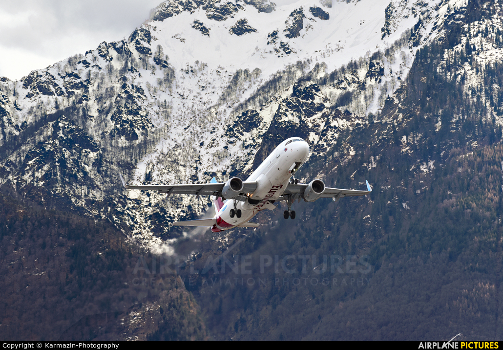 Eurowings Europe OE-IQB aircraft at Salzburg