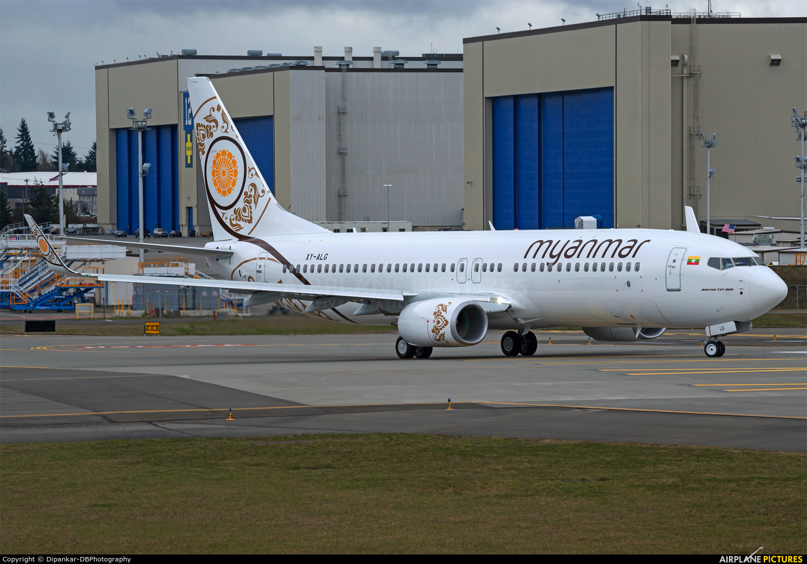 Myanma Airways XY-ALG aircraft at Everett - Snohomish County / Paine Field