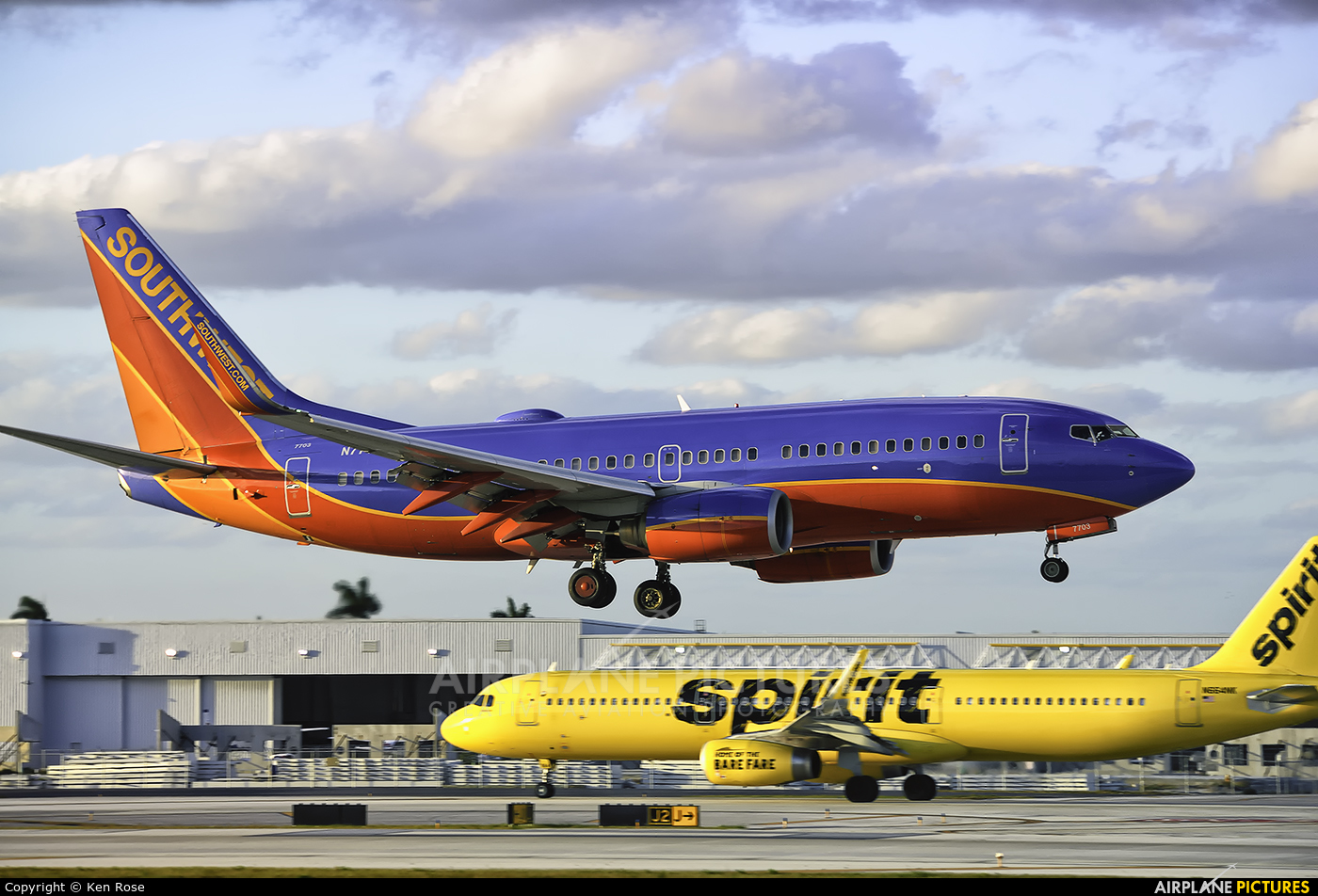 Southwest Airlines N7703A aircraft at Fort Lauderdale - Hollywood Intl