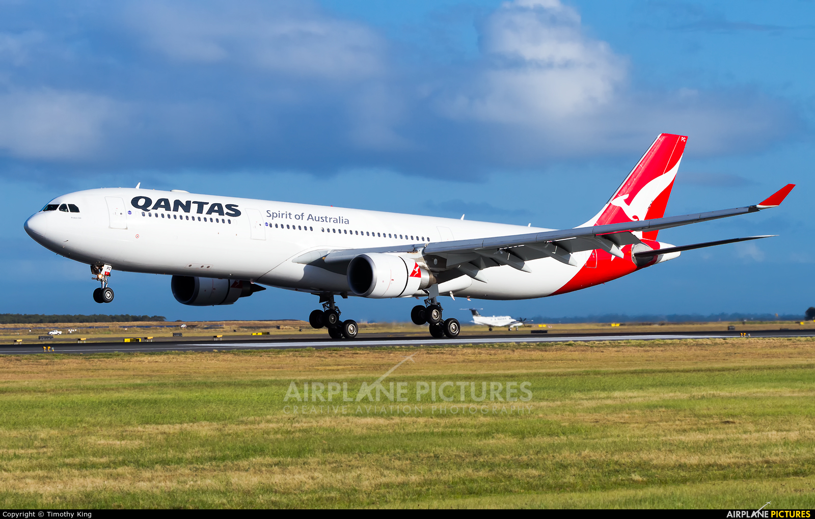 QANTAS VH-QPC aircraft at Brisbane, QLD