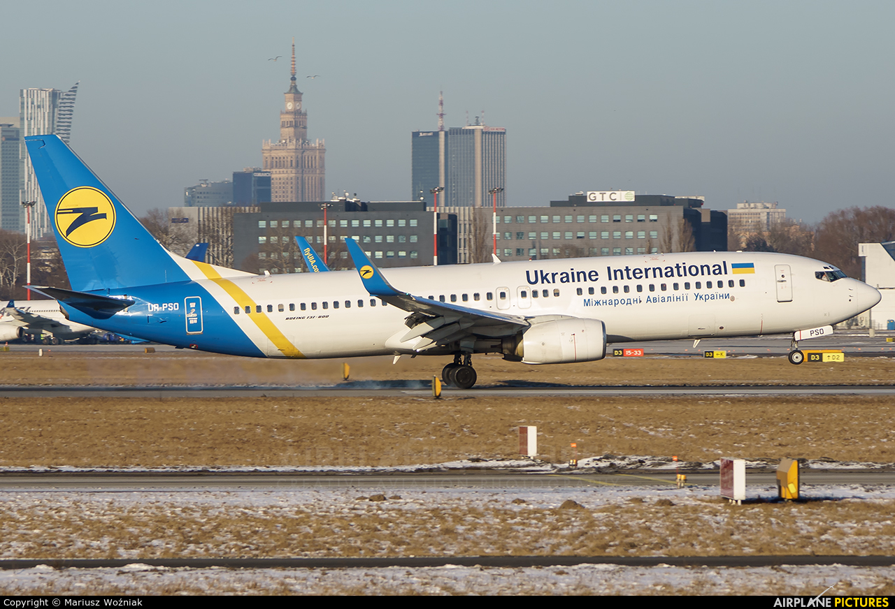 Ukraine National Airlines UR-PSO aircraft at Warsaw - Frederic Chopin