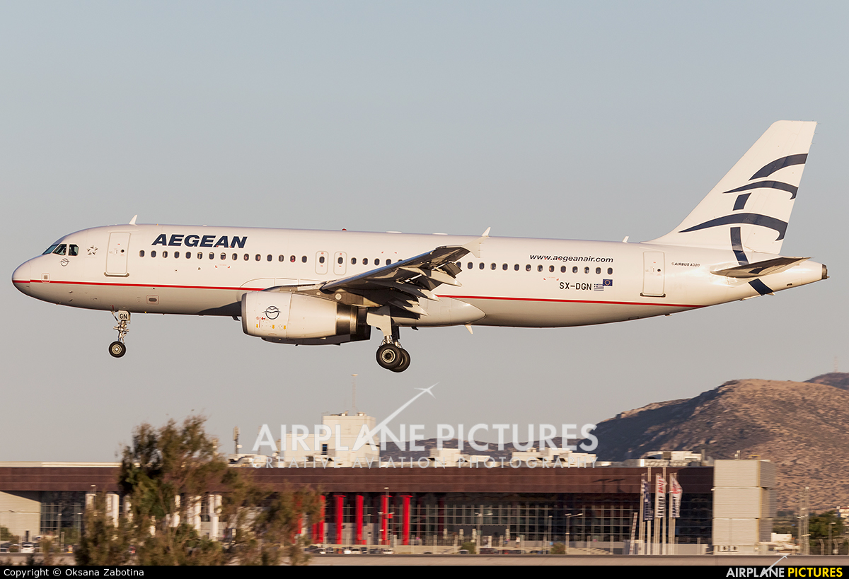 Aegean Airlines SX-DGN aircraft at Athens - Eleftherios Venizelos