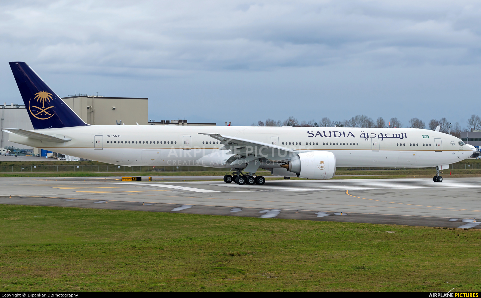 Saudi Arabian Airlines HZ-AK41 aircraft at Everett - Snohomish County / Paine Field
