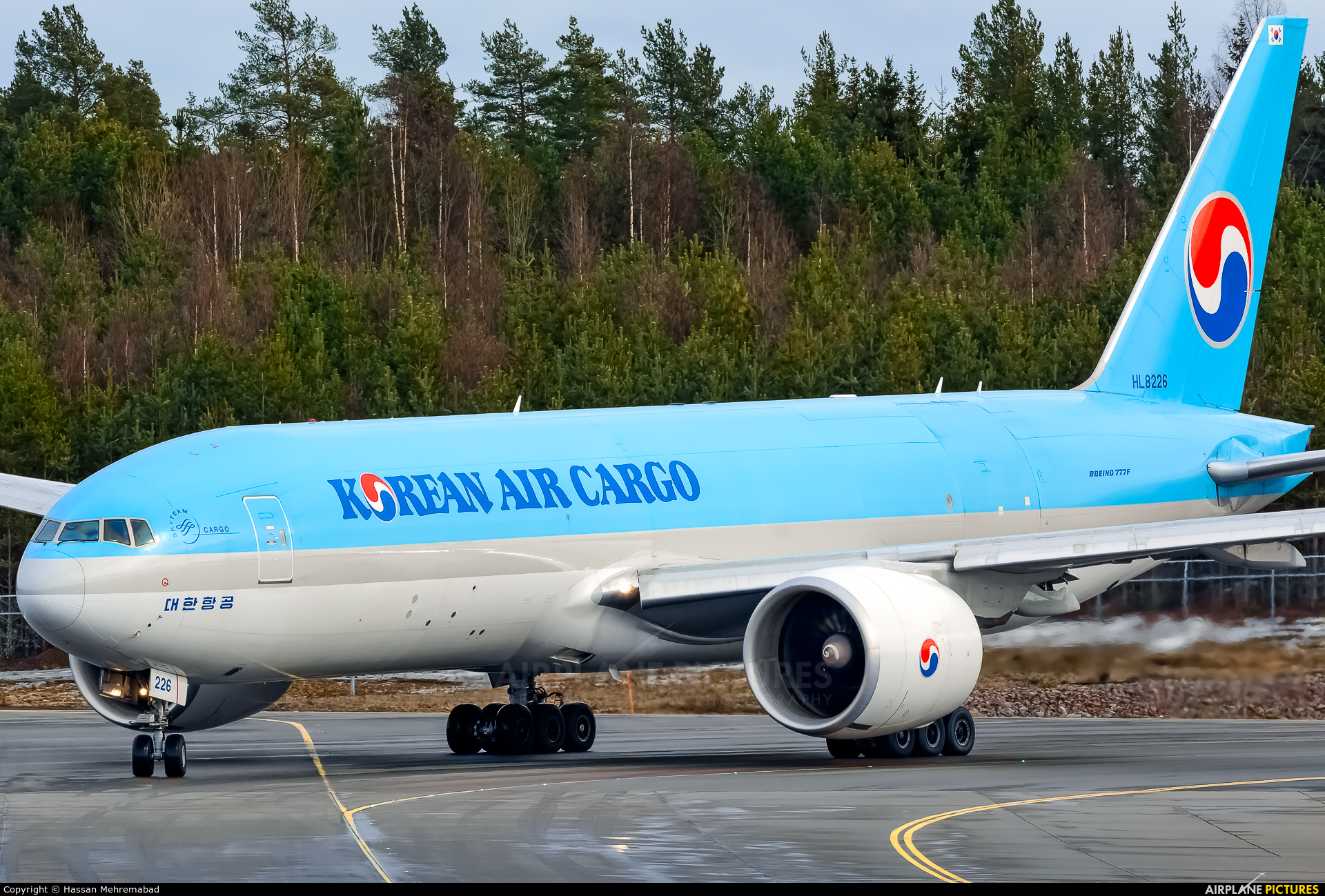 Korean Air Cargo HL8226 aircraft at Oslo - Gardermoen